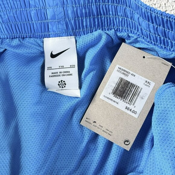 Nike Swim Collage All Over Print AOP Pattern Swim Shorts Blue Men’s Size XXL - Picture 2 of 5